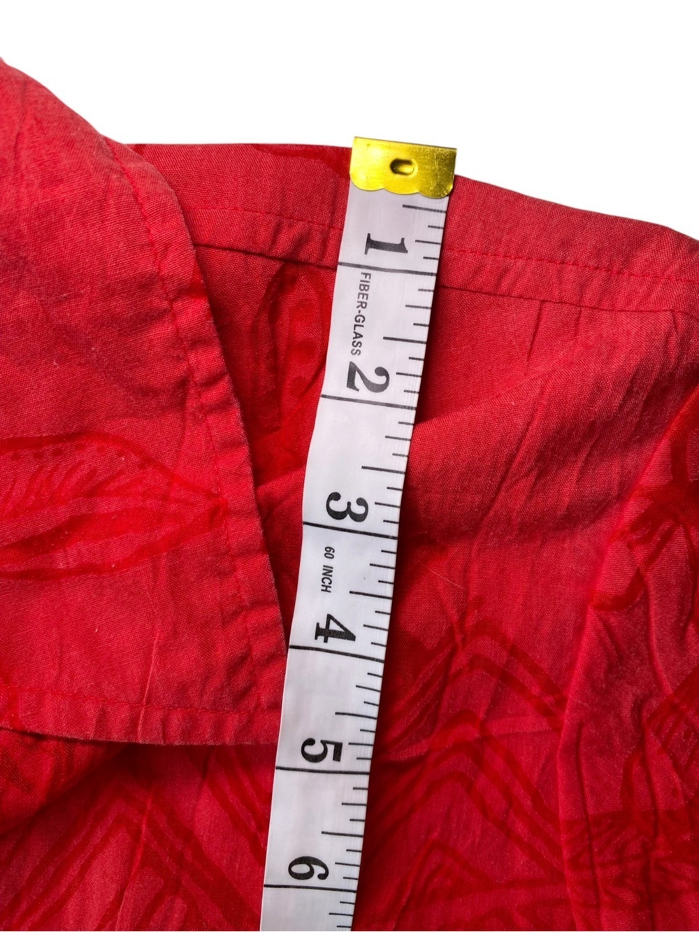 Kim Rogers Vintage Y2K Red Crinkle Texture Button Front Collared Blouse - Picture 11 of 12